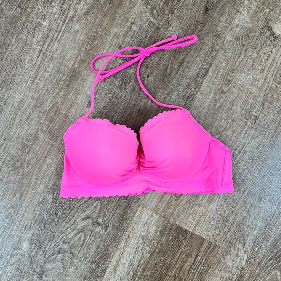 Victorias secret Pink Scalloped Bikini Top - Picture 1 of 6